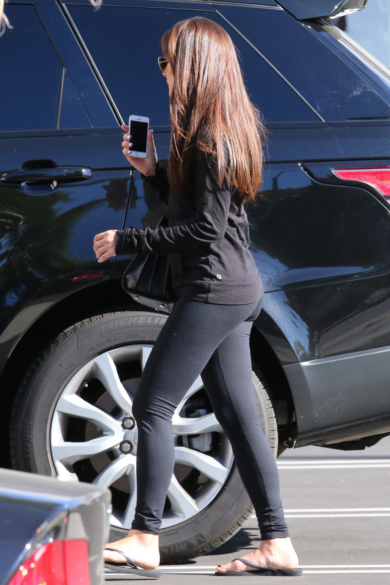 Lea Michele Booty in Tights - Out in Hollywood, January 2015