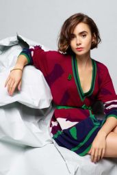 Lily Collins - Barrie Knitwear Collection Spring Summer 2015