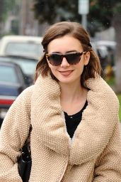 Lily Collins Street Style - Out in LA, January 2015