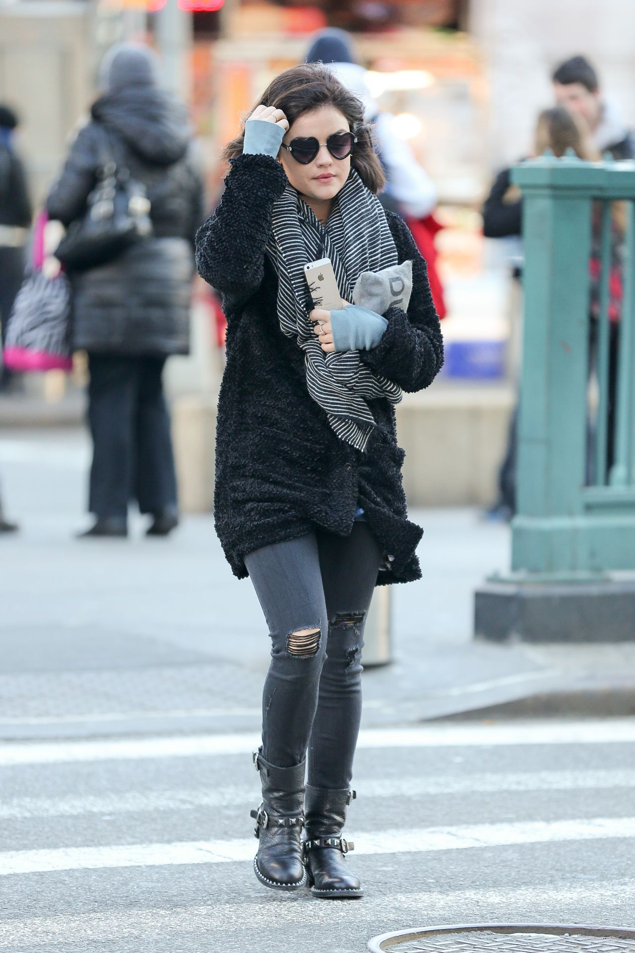 Lucy Hale Street Style - Out in New York City, January 2015.