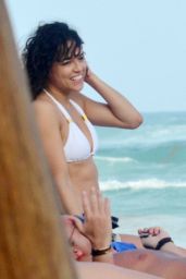 Michelle Rodriguez in White Bikini on vacation in Mexico, January 2015