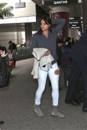 Michelle Rodriguez Street Style - at LAX Airport, January 2015