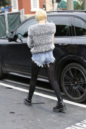 Miley Cyrus Street Style - Leaves Earth Bar in West Hollywood, Jan. 2015