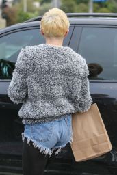 Miley Cyrus Street Style - Leaves Earth Bar in West Hollywood, Jan. 2015