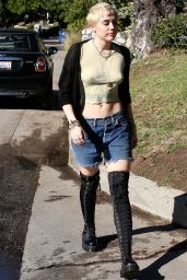 Miley Cyrus Street Style - Out in Los Angeles, January 2015