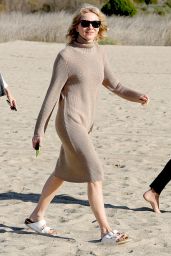 Naomi Watts - Filming A Commercial On Beach In Malibu California - January 2015