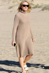 Naomi Watts - Filming A Commercial On Beach In Malibu California - January 2015