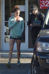 Nikki Reed Leggy - Leaving a Cafe in Los Angeles, Jan. 2015