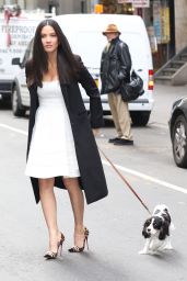 Olivia Munn - Walking Her Dog in New York City, January 2015