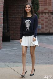 Victoria Justice Leggy in Mini Skirt - Visits 
