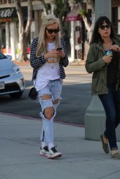 Amanda Bynes in Ripped Jeans - Out in West Hollywood, January 2015