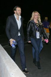 Britney Spears - Leaves the Super Bowl XLIX in Pheonix