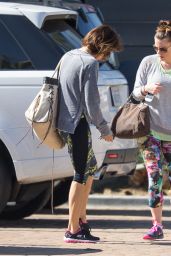 Brooke Burke in Leggings - Leaving a Gym in Malibu, February 2015