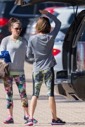 Brooke Burke in Leggings - Leaving a Gym in Malibu, February 2015