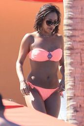 Cheryl Burke Poolside in a Bikini, February 2015