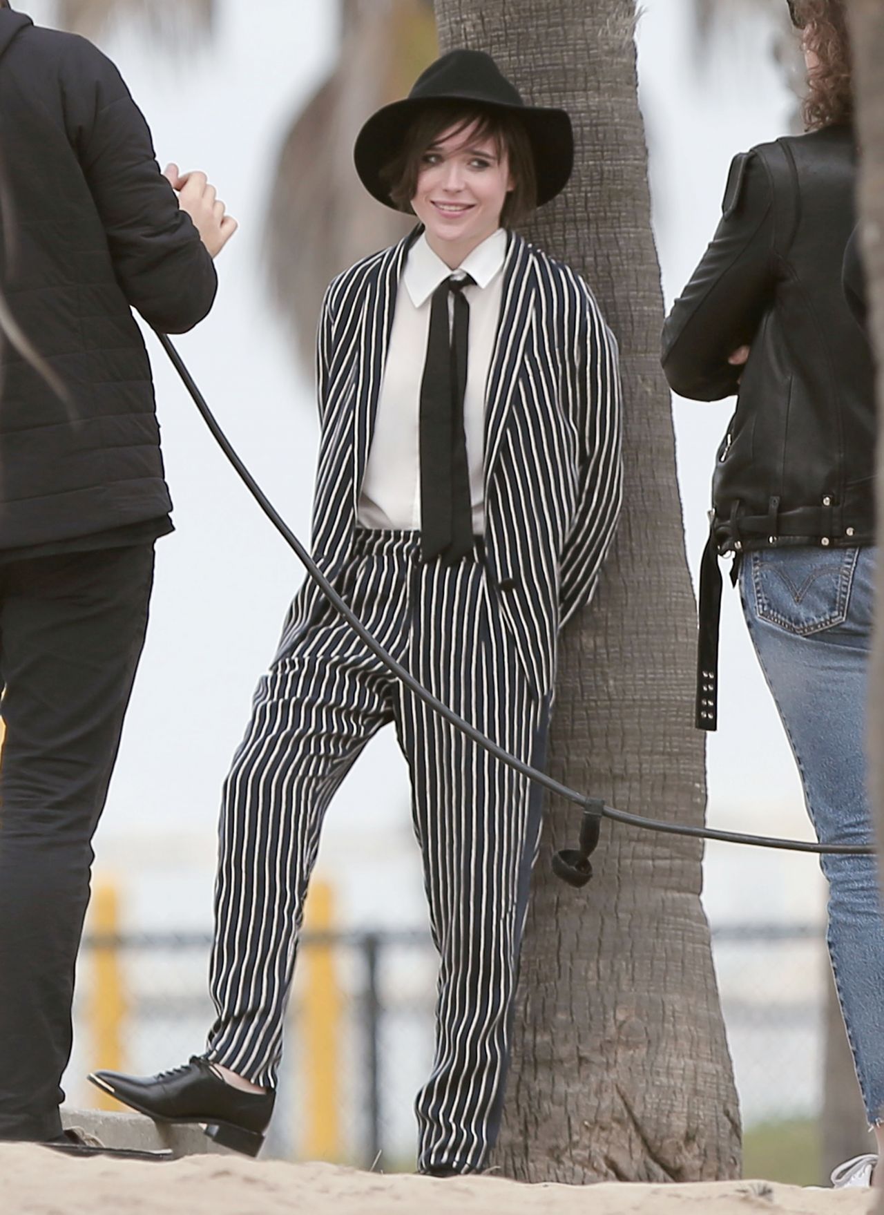 Ellen Page - Suits up for a Beach Photoshooot - Los ...