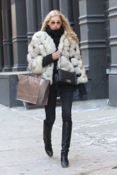 Elsa Hosk Style - Shopping in New York City, Febraury 2015