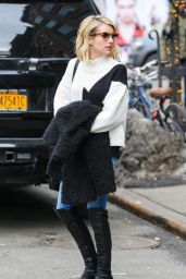 Emma Roberts Street Style - Out in New York City, February 2015