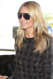 Heidi Klum Casual Style - LAX Airport in Los Angeles, February 2015