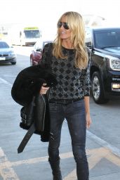 Heidi Klum Casual Style - LAX Airport in Los Angeles, February 2015