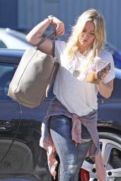 Hilary Duff Casual Style - Going to a Recording Studio in Los Angeles, Feb. 2015