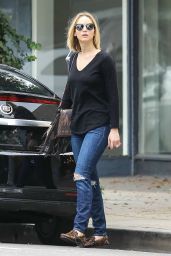 Jennifer Lawrence in Ripped Jeans - Out in Los Angeles, January 2015