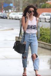 Kaya Scodelario in Ripped Jeans - Outside a Hotel in Australia, February 2015