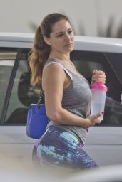 Kelly Brook Booty in Tights - Leaving a Gym, February 2015