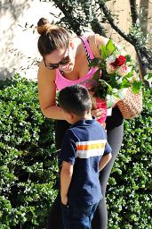 Kelly Brook Gets Flowers From a Young Fan, Out in Los Angeles, February 2015
