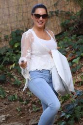Kelly Brook in Jeans - Out in Beverly Hills, February 2015