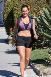 Kelly Brook - Looking Fit and Health - Leaves Her Workout Class, February 2015