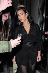 Kim Kardashian Night Out Style - Leaving Claridge