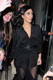 Kim Kardashian Night Out Style - Leaving Claridge