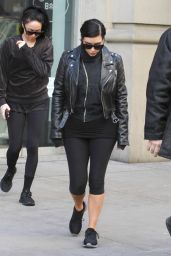 Kim Kardashian Street Style - Out in New York City, February 2015