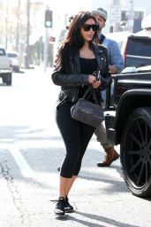 Kim Kardashian Styel - at Il Pastaio Restuarant in Beverly Hills, February 2015