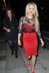 Kirsty-Leigh Porter Night Out Style – at The Amanzi Restaurant in Liverpool, Jan. 2015