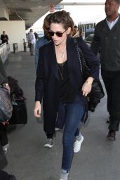 Kristen Stewart - Catching a Flight at LAX Airport, Feb. 2015