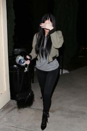 Kylie Jenner in Tight Leggings - Out at Sugarfish in Los Angeles, Feb. 2015