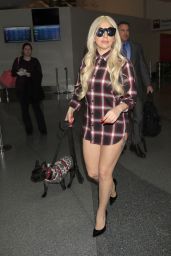 Lady Gaga - at LAX Airport, February 2015