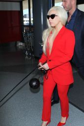 Lady Gaga Fashion - at LAX Airport, February 2015