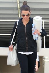 Lea Michele - Leaving a Yoga Class in Hollywood, Febuary 2015