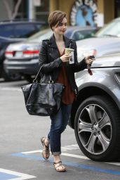 Lily Collins Casual Style - out in West Hollywood, February 2015