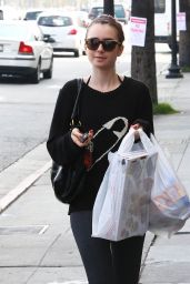 Lily Collins - Shopping in West Hollywood, February 2015