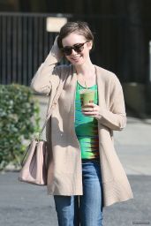 Lily Collins Street Style - Out in West Hollywood, February 2015