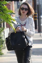 Lily Collins Style - Out in West Hollywood, February 2015