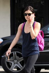 Lucy Hale Street Style - Heading to the Gym in West Hollywood, Feb. 2015