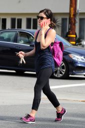 Lucy Hale Street Style - Heading to the Gym in West Hollywood, Feb. 2015