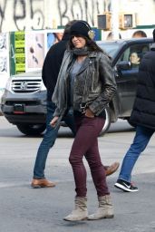 Michelle Rodriguez Street Style - Out in NYC, February 2015