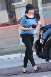 Mila Kunis Street Style - Leaving Sweet Lady Jane Bakery in Los Angeles, Feb. 2015