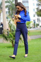 Miranda Kerr Style - Shooting a Commercial in Santa Monica, February 2015